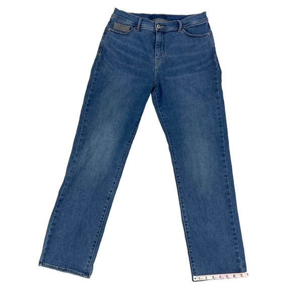 Levi's 512 Perfectly Slimming Straight Leg Blue Wash Jeans - Picture 11 of 16
